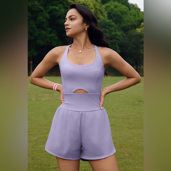 NWT - Women’s Workout Romper Light Purple - Picture 6 of 8